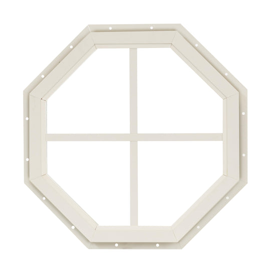 Shed Window 14" Octagon Gable J-Lap, Tempered Glass, for Sheds, Playhouses, and Chicken Coops 1 PK (WOCT14WJ-BX1)