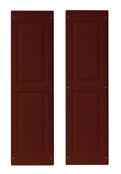 12" x 43" Raised Panel Shed Shutters, 1 Pair