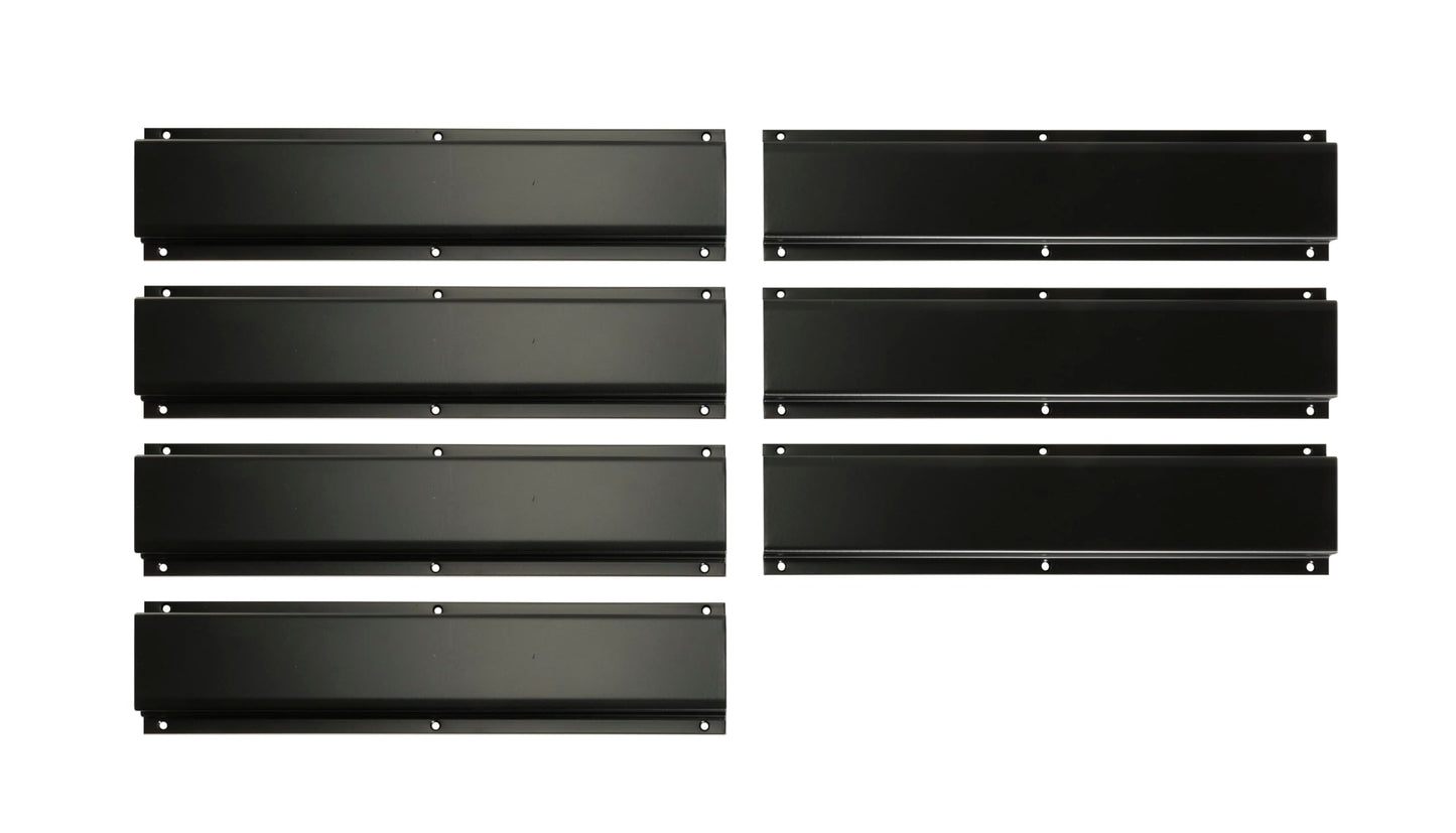 Garden Tool Organization Wall Mounted Storage System, Adjustable, Black Heavy Duty for for Sheds, Garages, and Utility Rooms, 22 PCs: 7 Rails+ 15 Hooks; 1 Set per Box (GTWSS22BLK-BX1)