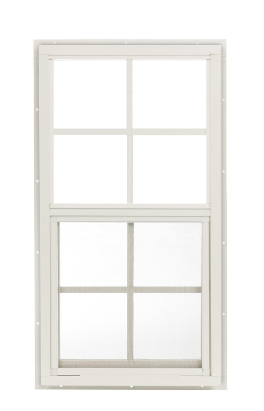 Apple Outdoor Supply 14x27 Shed Window, J-Lap Sliding Window with Tempered Glass & Screen, 1-Pack