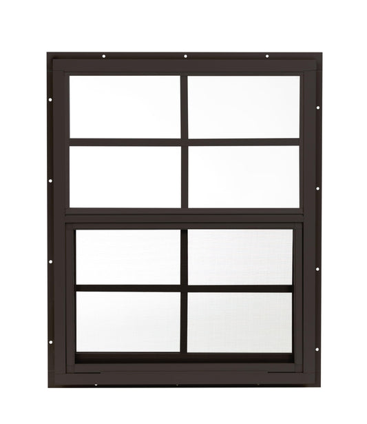 Apple Outdoor Supply 18x23 Shed Window, J-Lap Sliding Window with Tempered Glass & Screen, 1-Pack