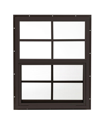 Apple Outdoor Supply 18x23 Shed Window, J-Lap Sliding Window with Tempered Glass & Screen, 1-Pack
