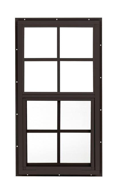 Apple Outdoor Supply 14x27 Shed Window, J-Lap Sliding Window with Tempered Glass & Screen, 1-Pack