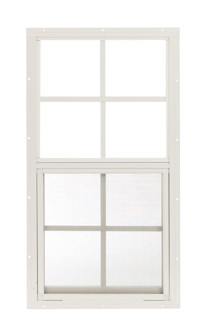 14" x 27" Flush Mount Sliding Shed Window | Tempered Glass, Screened, Rustproof Frame