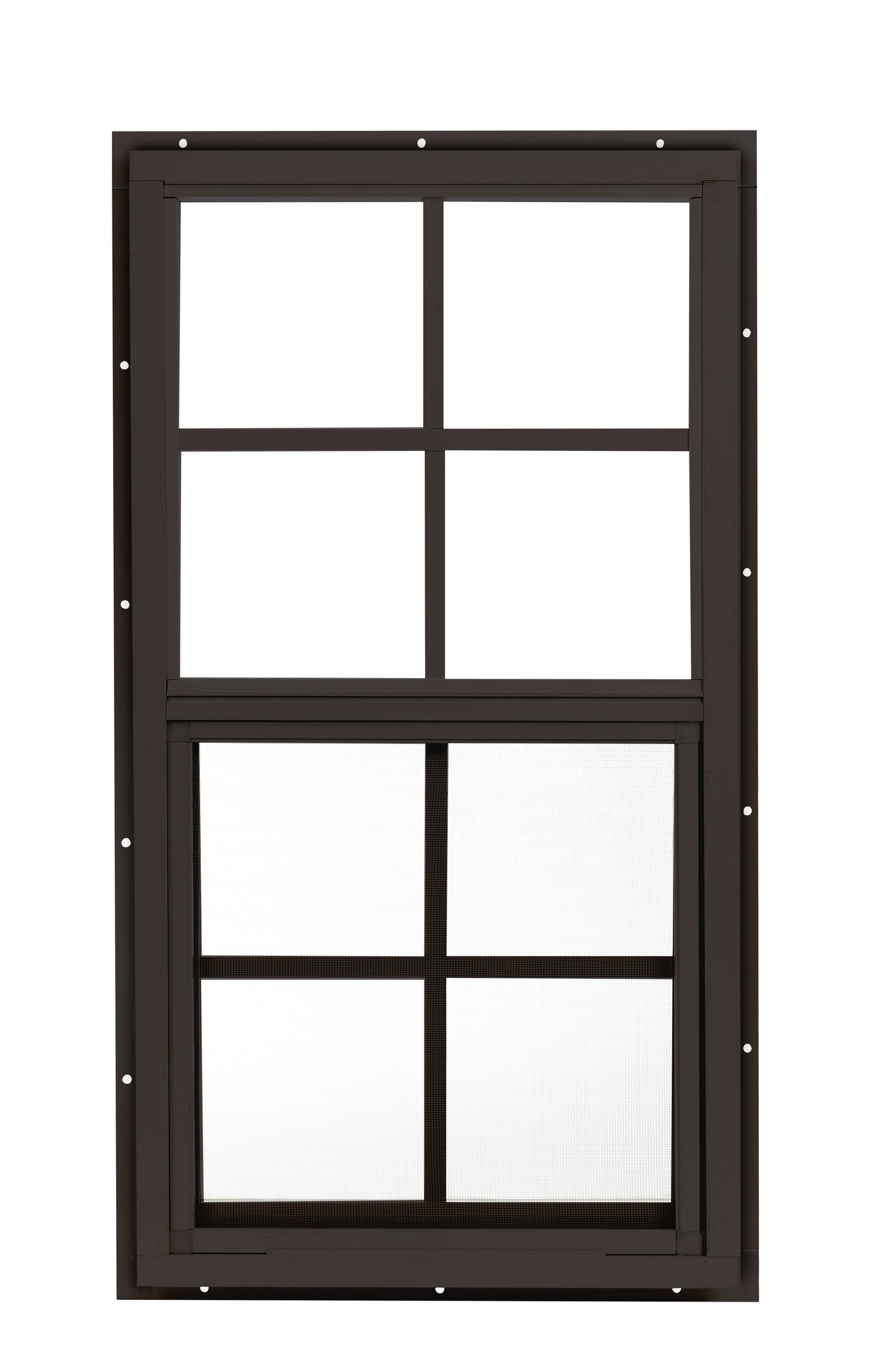 14" x 27" J-Lap Sliding Shed Window | Tempered Glass, Screened, Rustproof Frame