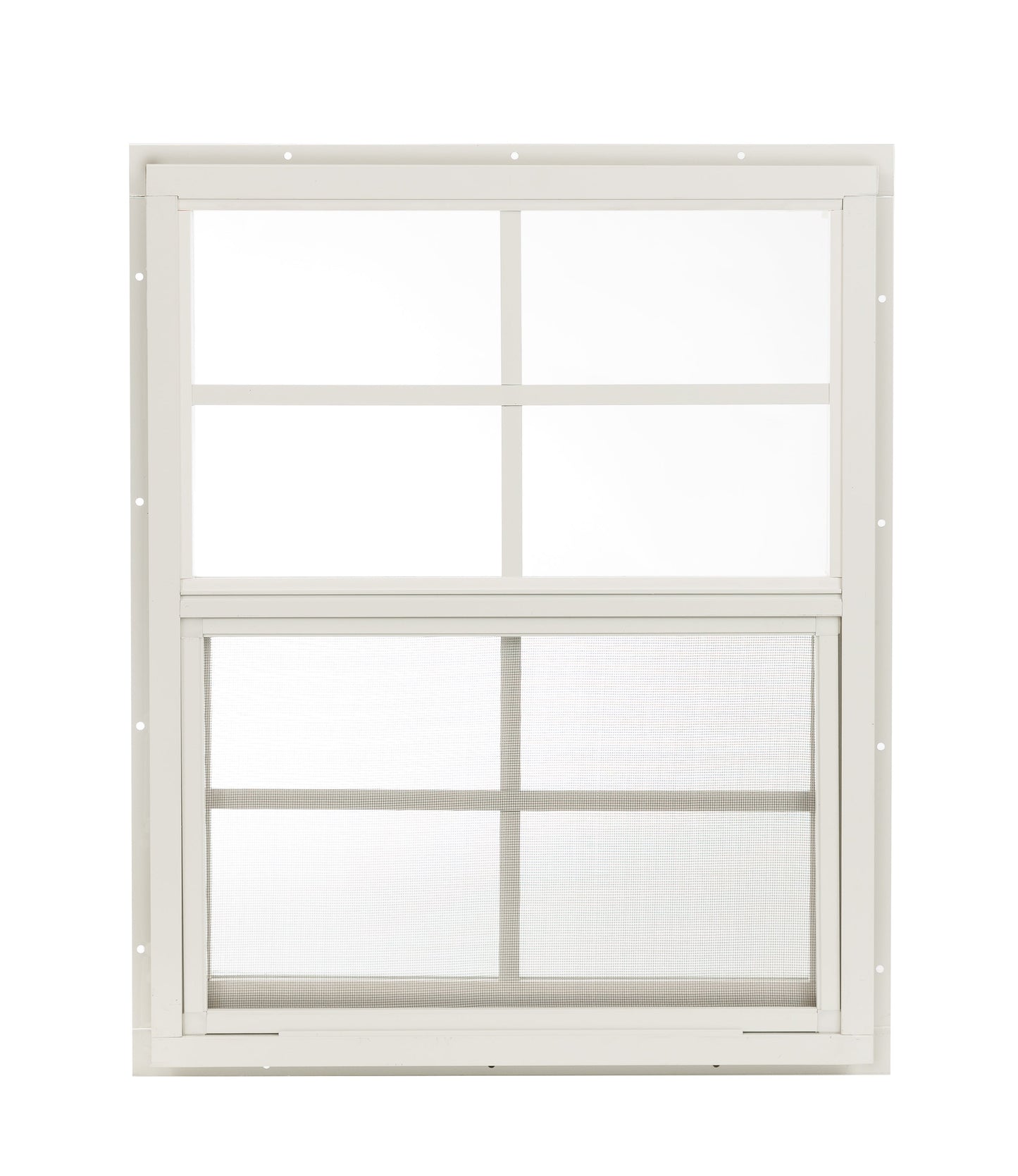 18" x 23" J-Lap Sliding Shed Window  |  Tempered Glass, Screened Aluminum Frame