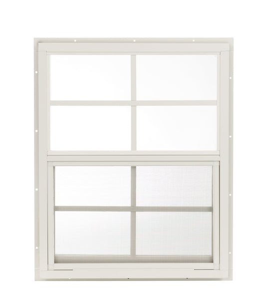 18" x 23" J-Lap Sliding Shed Window  |  Tempered Glass, Screened Aluminum Frame