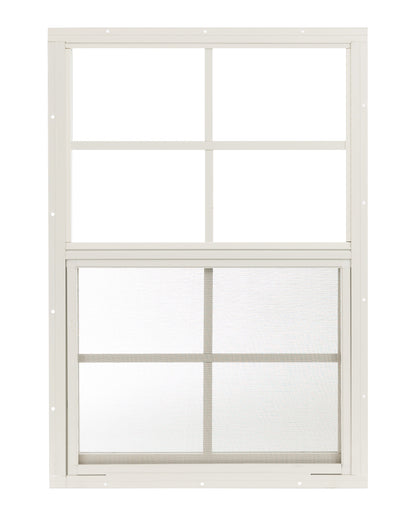 18" x 27" Flush Mount Sliding Shed Window | Tempered Glass, Screened, Rustproof Frame