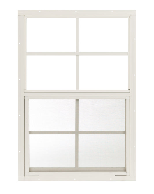 18" x 27" Flush Mount Sliding Shed Window | Tempered Glass, Screened, Rustproof Frame