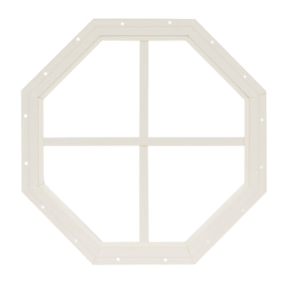 14" Octagon Gable Flush Mount Shed Window