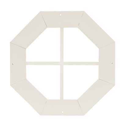 14" Octagon Gable Flush Mount Shed Window, PVC
