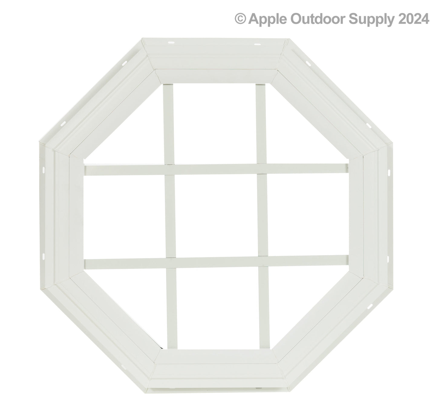 18" Octagon Gable J-Lap Shed Window,  PVC