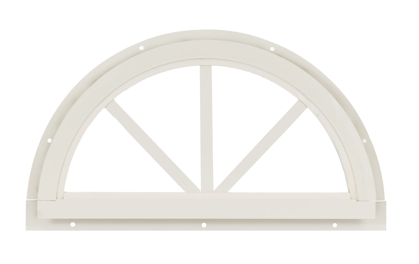 14.25" Half Moon Sunburst J-Lap Shed Window