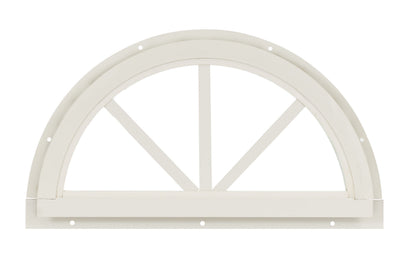 14.25" Half Moon Sunburst J-Lap Shed Window