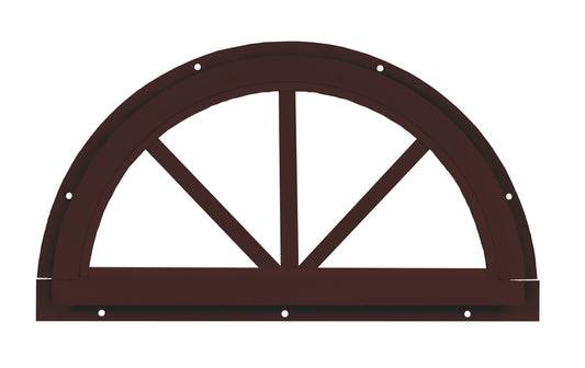 14.25" Half Moon Sunburst J-Lap Shed Window