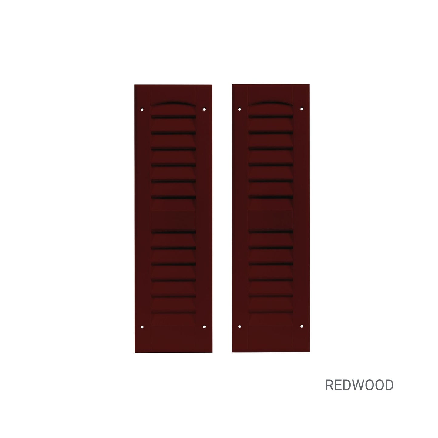 6" W x 21" H Louvered Shutters - 1 Pair