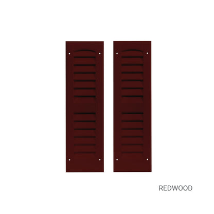 6" W x 21" H Louvered Shutters - 1 Pair