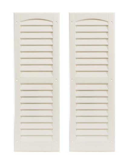 9" W x 27" H Louvered Shutters - 1 Pair
