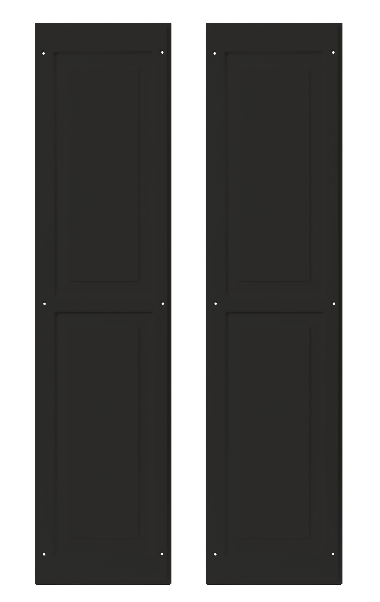 9" W x 36" H Raised Panel Shutters - 1 Pair