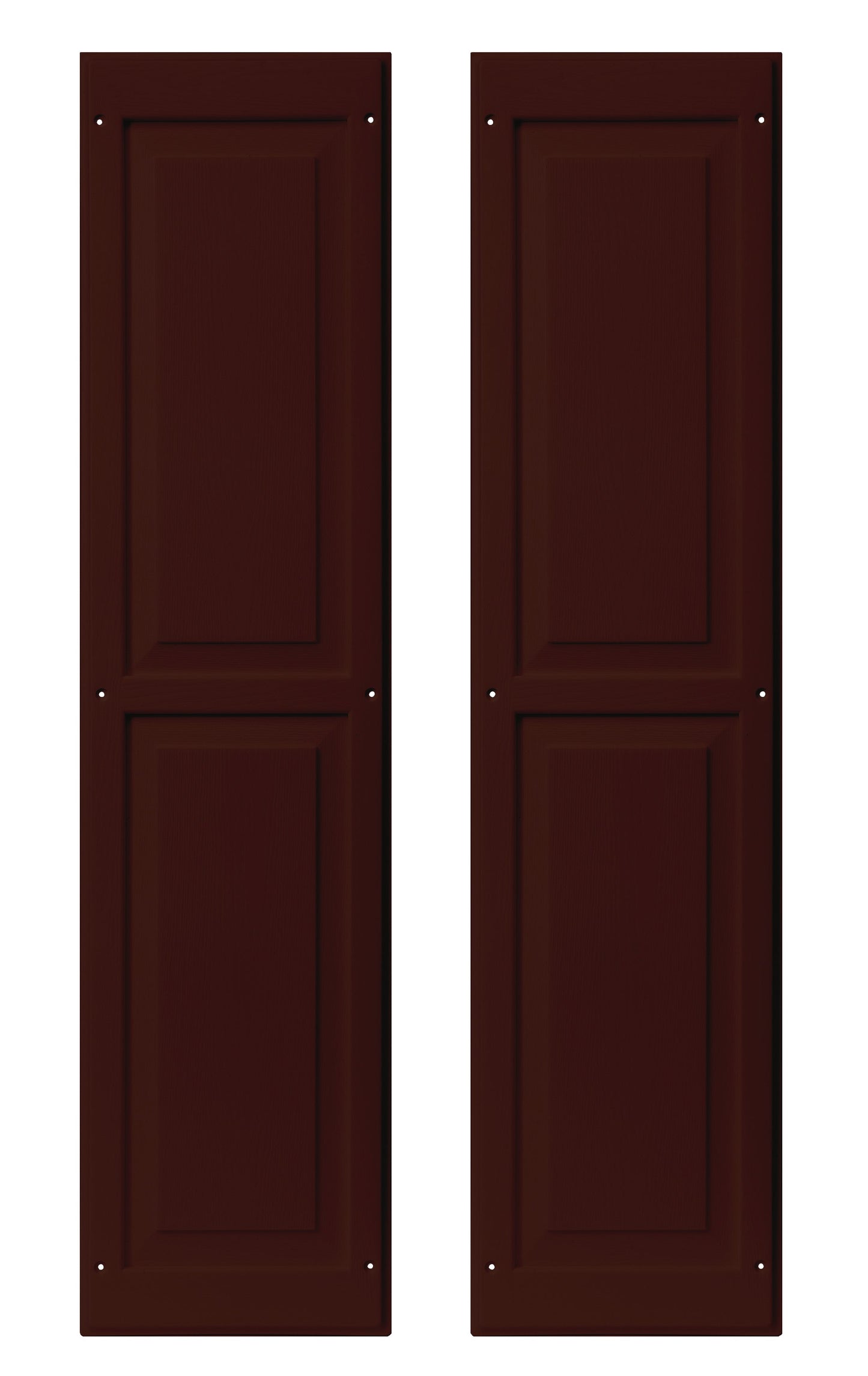 9" W x 36" H Raised Panel Shutters - 1 Pair