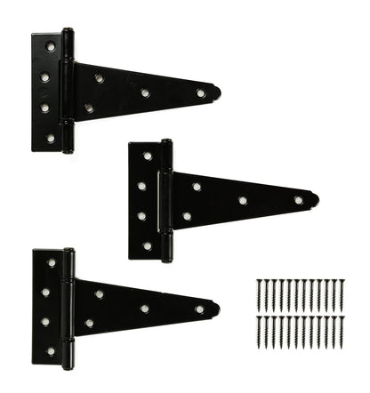 5" Heavy Duty T-Hinge – Black (3 Pack)