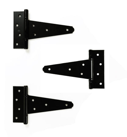 6" Heavy Duty T-Hinge Kit – Black (3 Pack)