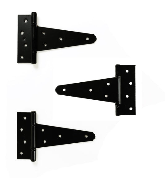 6" Heavy Duty T-Hinge Kit – Black (3 Pack)