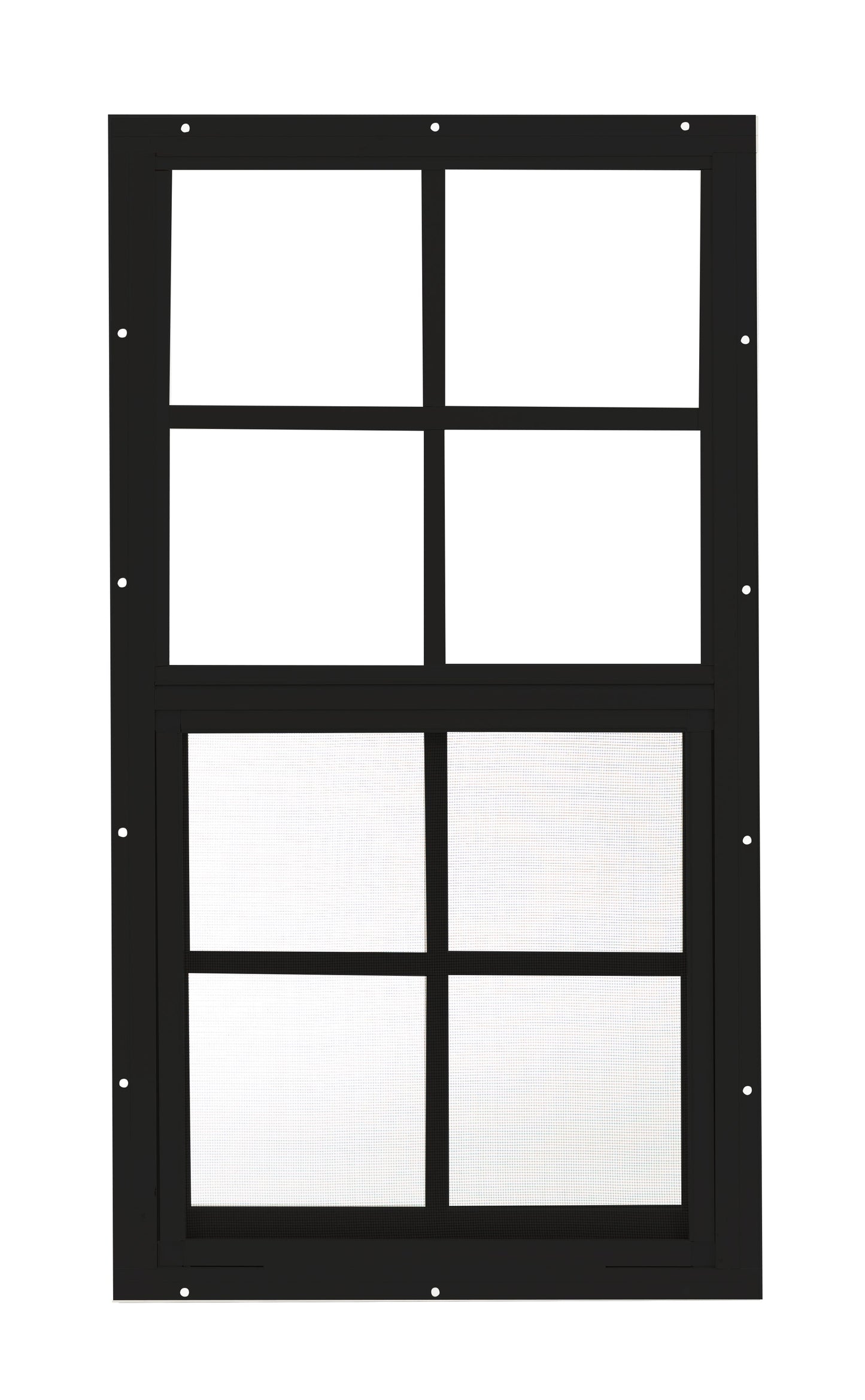 14" x 27" Flush Mount Sliding Shed Window | Tempered Glass, Screened, Rustproof Frame