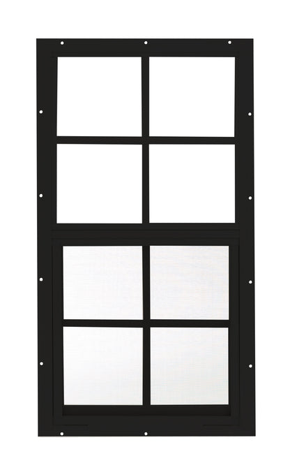 14" x 27" Flush Mount Sliding Shed Window | Tempered Glass, Screened, Rustproof Frame