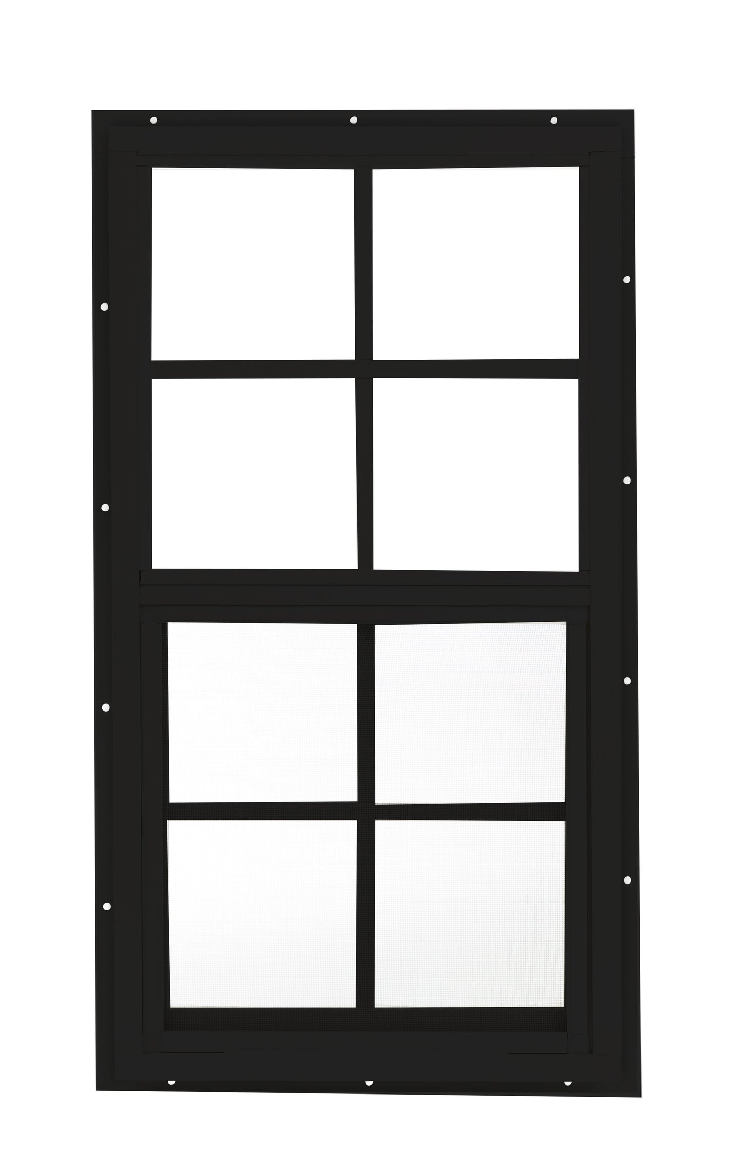 14" x 27" J-Lap Sliding Shed Window | Tempered Glass, Screened, Rustproof Frame