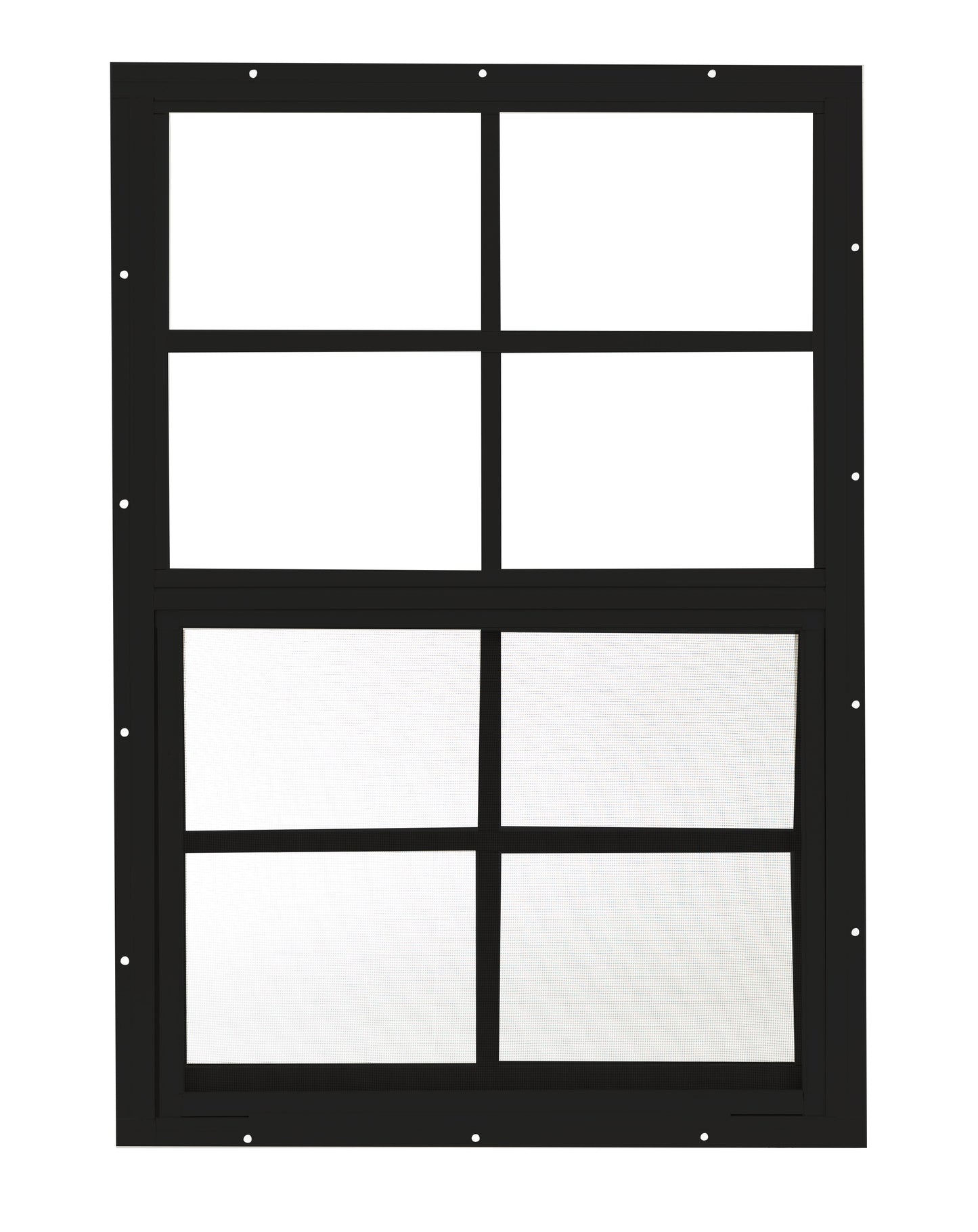 18" x 27" Flush Mount Sliding Shed Window | Tempered Glass, Screened, Rustproof Frame