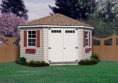 9" x 27" Louvered Shed Shutters, 1 Pair