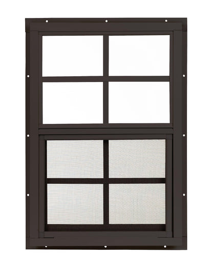 Apple Outdoor Supply 14x21 Shed Window, Flush Mount Sliding Window with Tempered Glass & Screen, 1-Pack