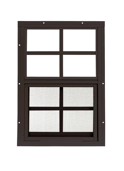 Apple Outdoor Supply 12x18 Shed Window, Flush Mount Sliding Window with Tempered Glass & Screen, 1-Pack