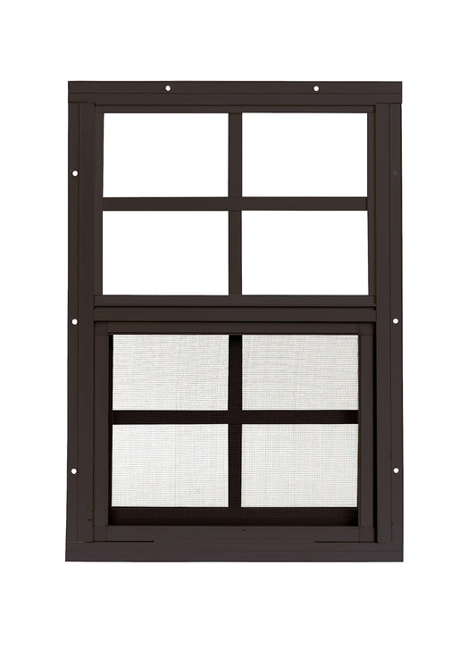 Apple Outdoor Supply 12x18 Shed Window, Flush Mount Sliding Window with Tempered Glass & Screen, 1-Pack