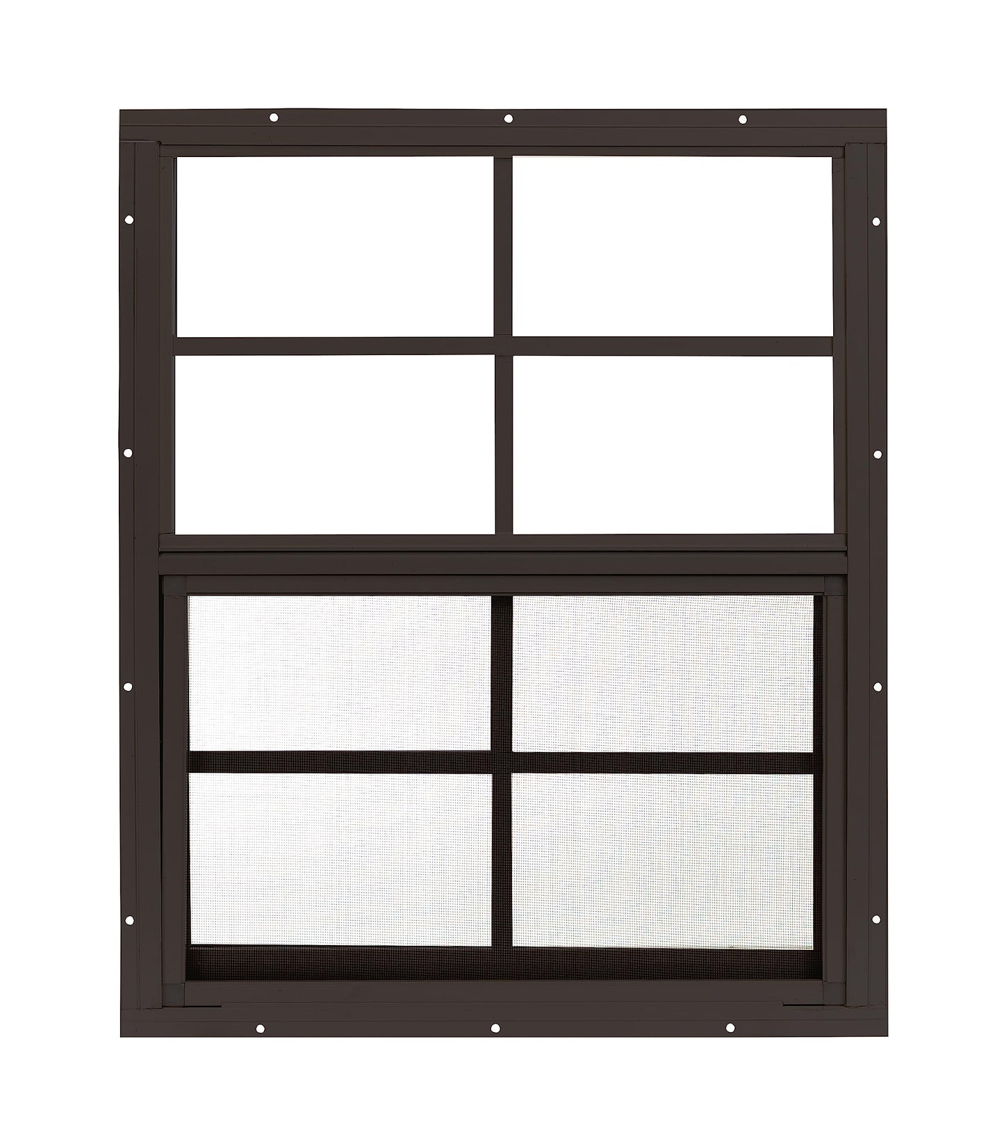 Apple Outdoor Supply 18x23 Shed Window, Flush Mount Sliding Window with Tempered Glass & Screen, 1-Pack