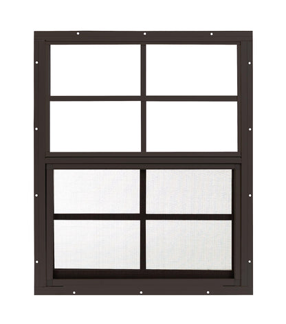 Apple Outdoor Supply 18x23 Shed Window, Flush Mount Sliding Window with Tempered Glass & Screen, 1-Pack