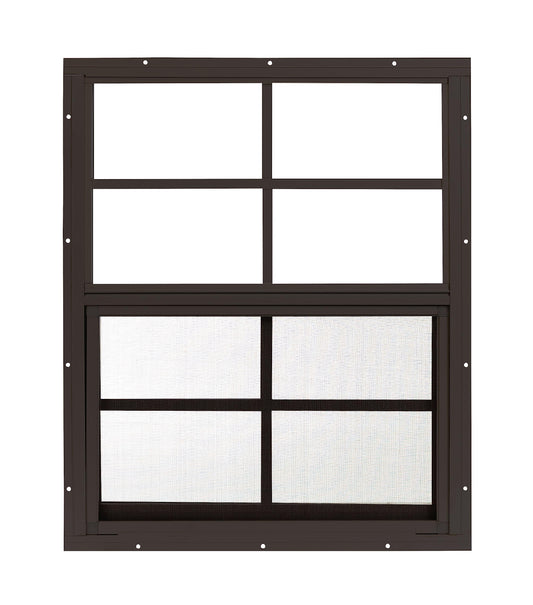 Apple Outdoor Supply 18x23 Shed Window, Flush Mount Sliding Window with Tempered Glass & Screen, 1-Pack