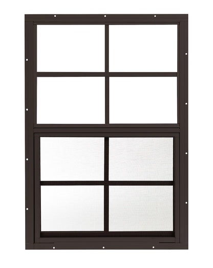 Apple Outdoor Supply 18x27 Shed Window, Flush Mount Sliding Window with Tempered Glass & Screen, 1-Pack