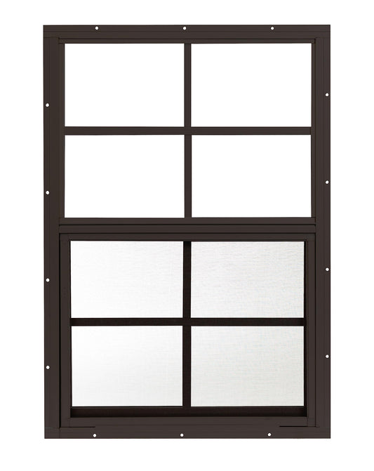 Apple Outdoor Supply 18x27 Shed Window, Flush Mount Sliding Window with Tempered Glass & Screen, 1-Pack