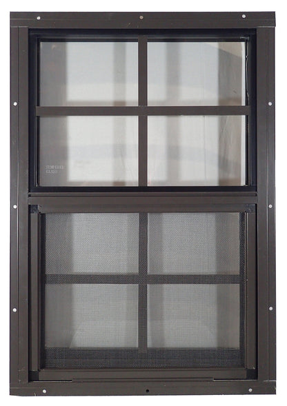 Apple Outdoor Supply 14x21 Shed Window, J-Lap Sliding Window with Tempered Glass & Screen, 1-Pack