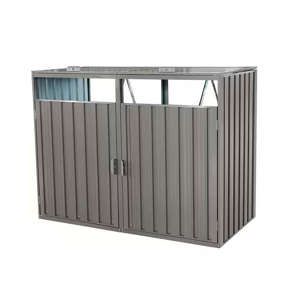 Galvanized Steel Garbage Can Storage