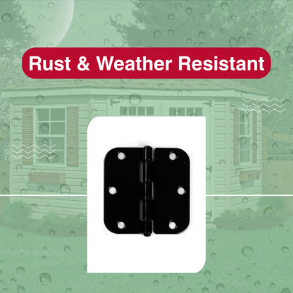 3-1/2" x 3-1/2" Rounded Corner Butt Hinge Kit (18 Pack)