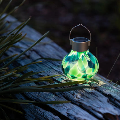 Tea Solar Lanterns 5" Handblown Glass