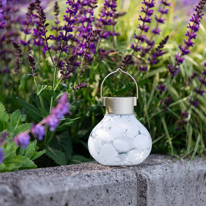 Tea Solar Lanterns 5" Handblown Glass
