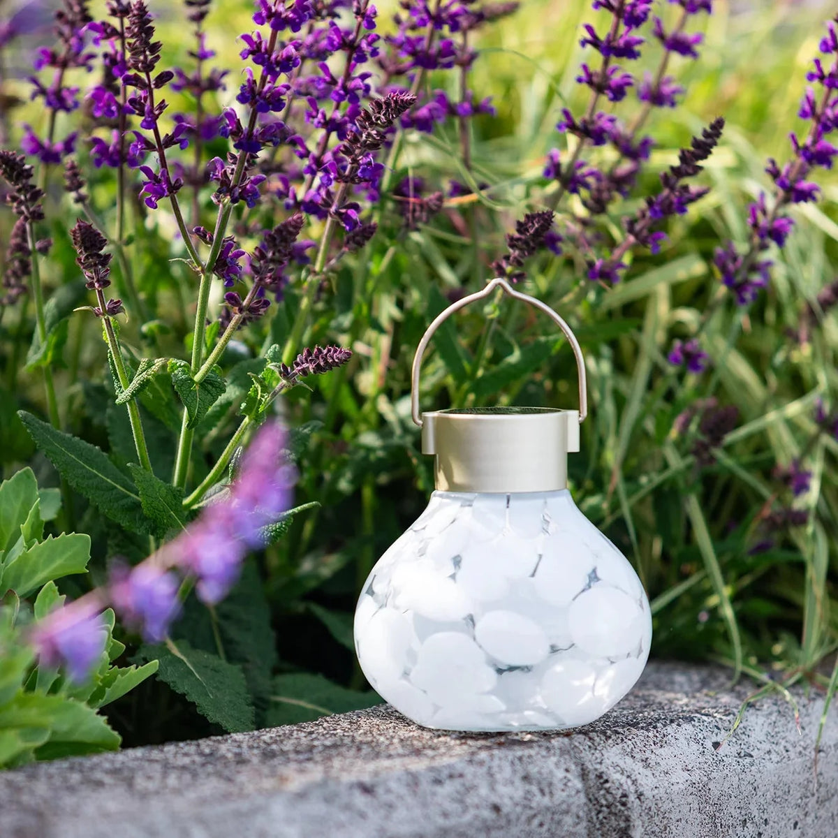 Solar Tea Lantern Handblown Glass 3-pack