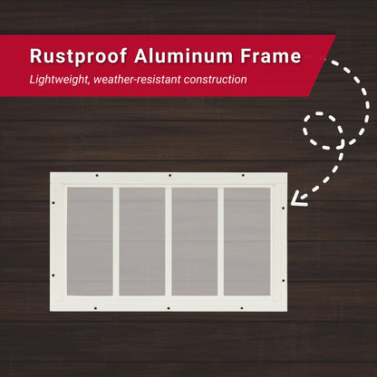 10.185" X 24" Transom Flush Mount Shed Window