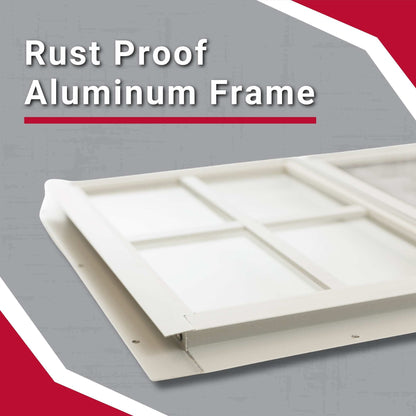 18" x 27" Flush Mount Sliding Shed Window | Tempered Glass, Screened, Rustproof Frame