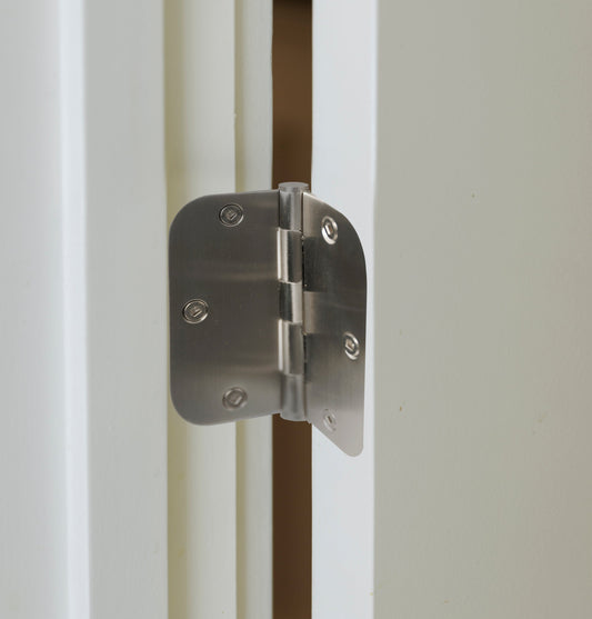 4" x 4" Rounded Corner Stainless Steel Butt Hinge Kit (6 Pack)