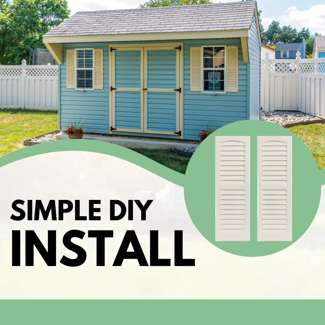 6" W x 21" H Louvered Shutters - 1 Pair